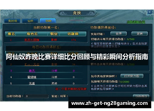 阿仙奴昨晚比赛详细比分回顾与精彩瞬间分析指南