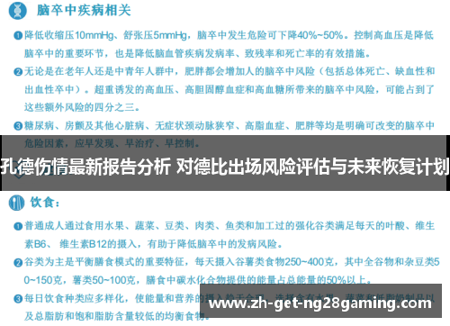 孔德伤情最新报告分析 对德比出场风险评估与未来恢复计划